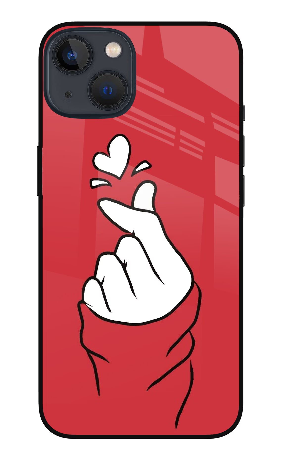 Korean Love Sign iPhone 13 Glass Case