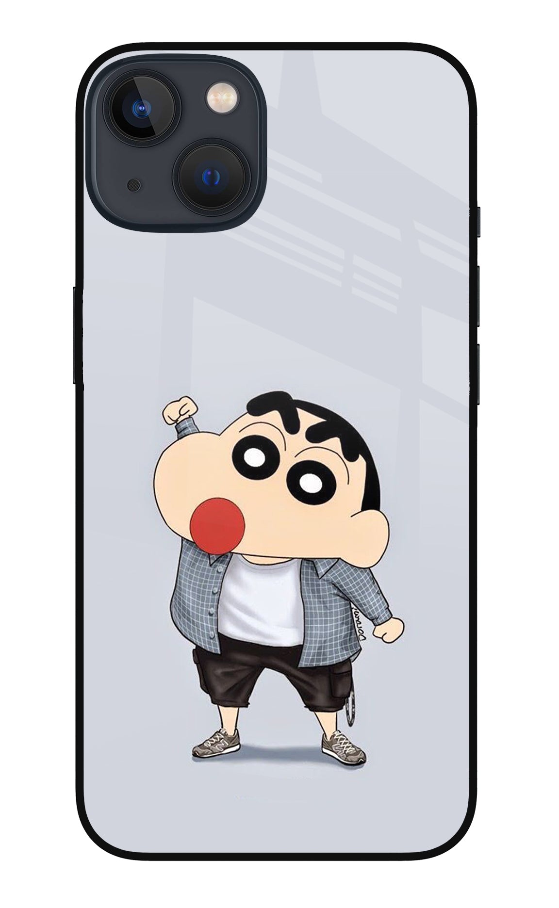 Shinchan iPhone 13 Glass Case