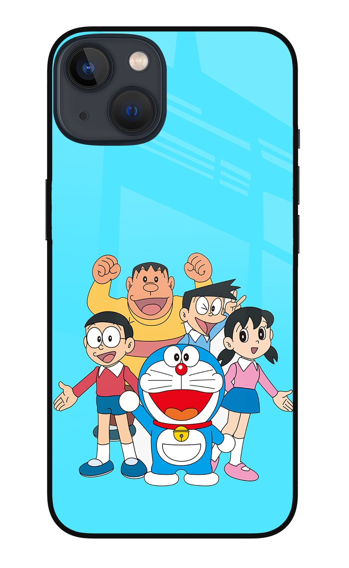 Doraemon Gang iPhone 13 Glass Case