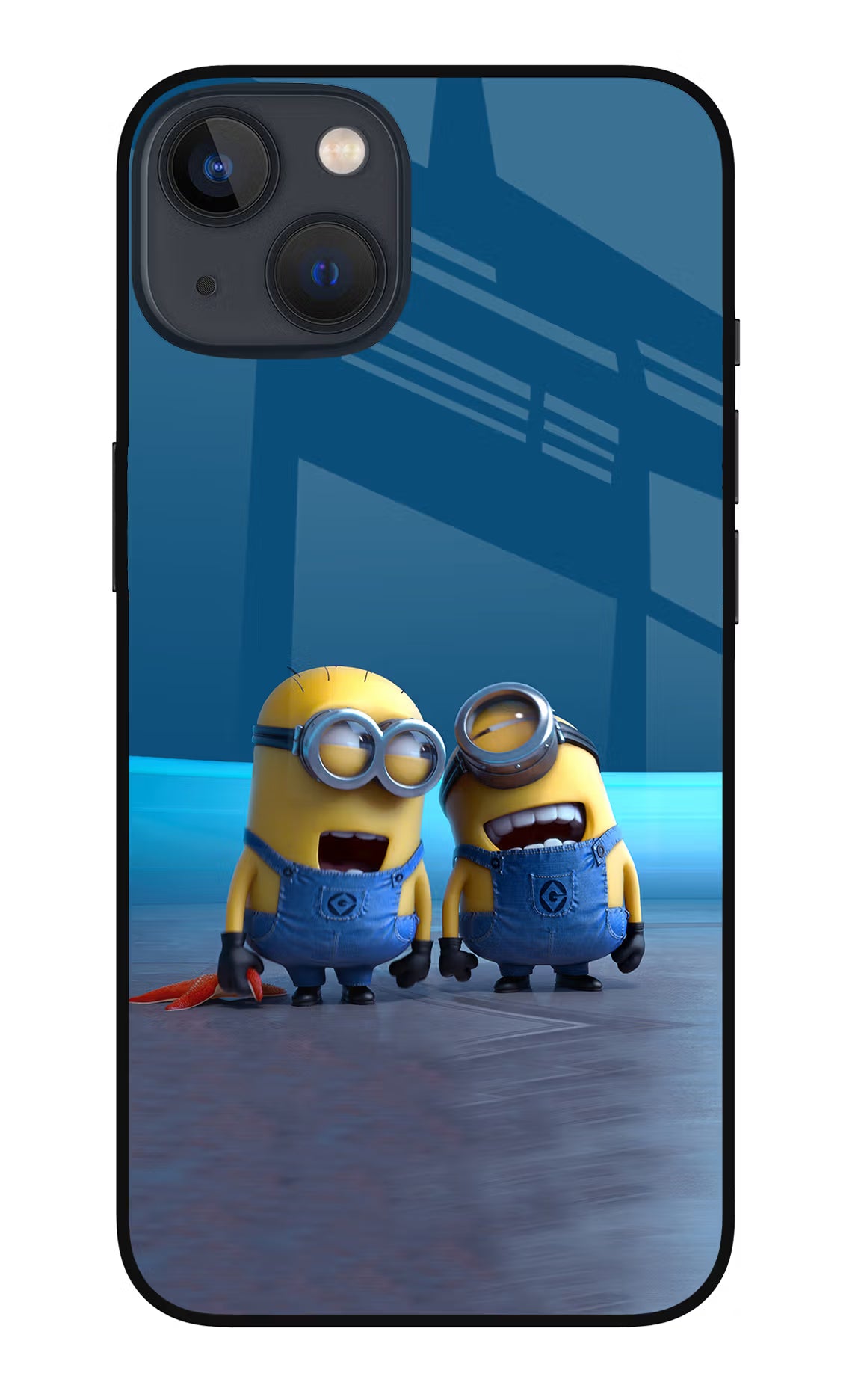 Minion Laughing iPhone 13 Glass Case Back Cover by Casekaro