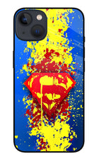 Superman logo iPhone 13 Glass Case Back Cover by Casekaro