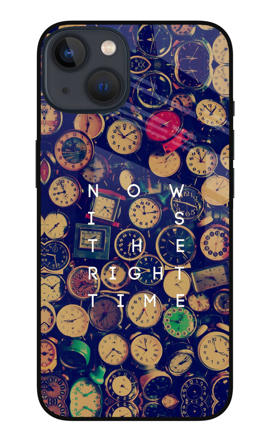 Now is the Right Time Quote iPhone 13 Glass Case