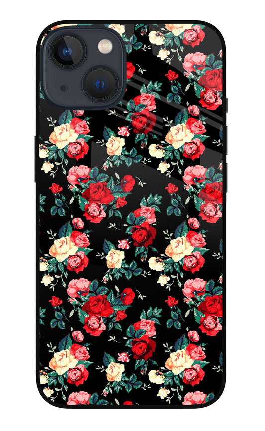 Rose Pattern iPhone 13 Glass Case