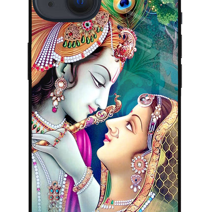 Lord Radha Krishna iPhone 13 Glass Case