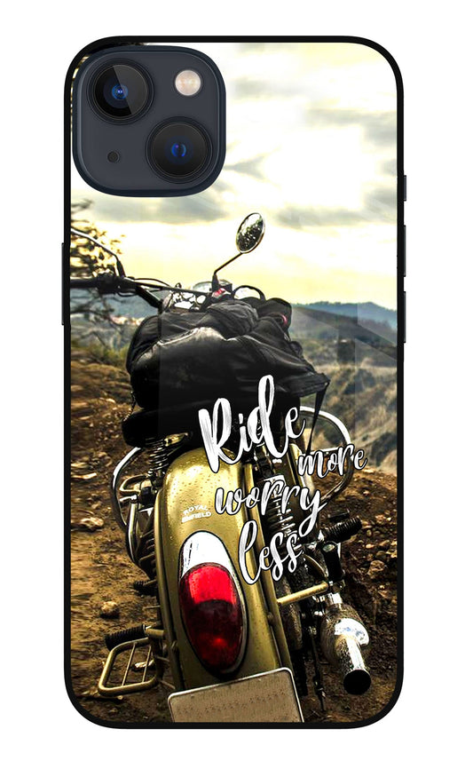 Ride More Worry Less iPhone 13 Glass Case