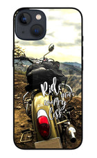 Ride More Worry Less iPhone 13 Glass Case Back Cover by Casekaro