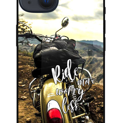 Ride More Worry Less iPhone 13 Glass Case