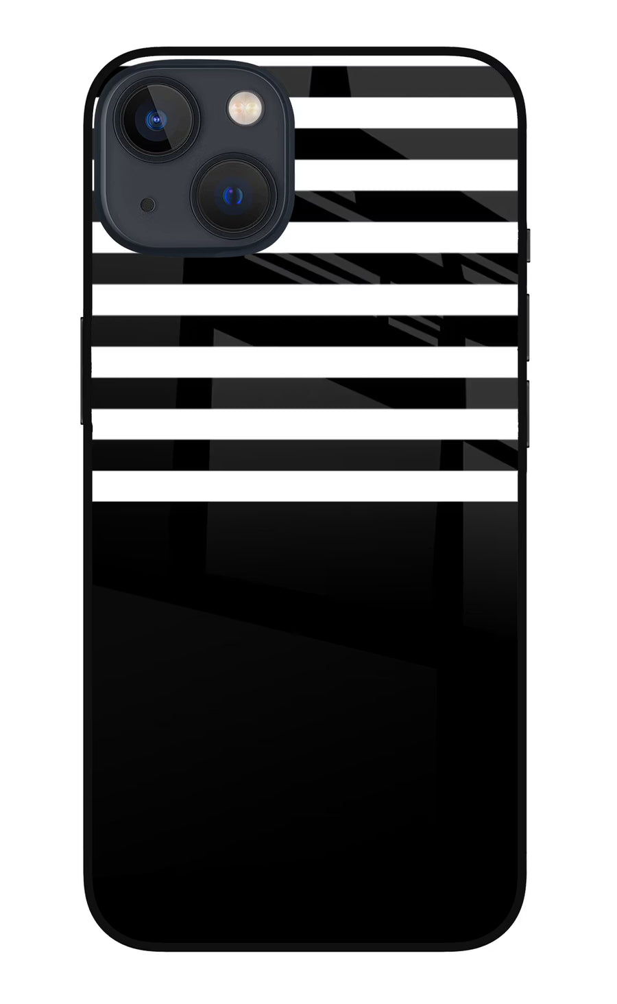 Black and White Print iPhone 13 Back Cover, Metal case