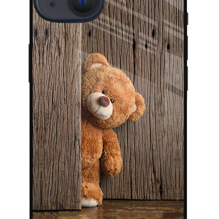Teddy Wooden iPhone 13 Glass Case Back Cover by Casekaro