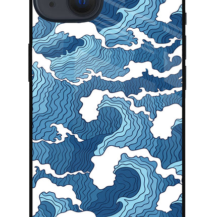 Blue Waves iPhone 13 Glass Case