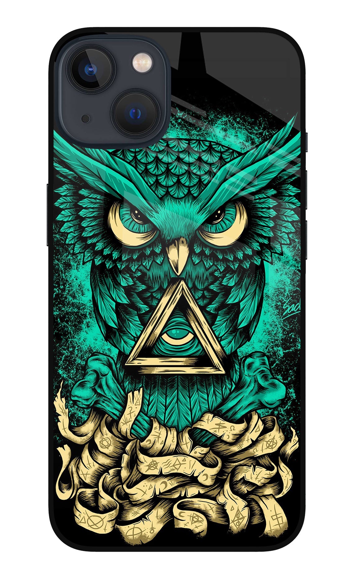 Green Owl iPhone 13 Back Cover