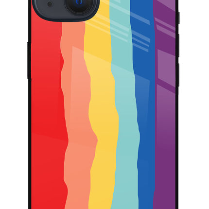 Rainbow iPhone 13 Glass Case Back Cover by Casekaro