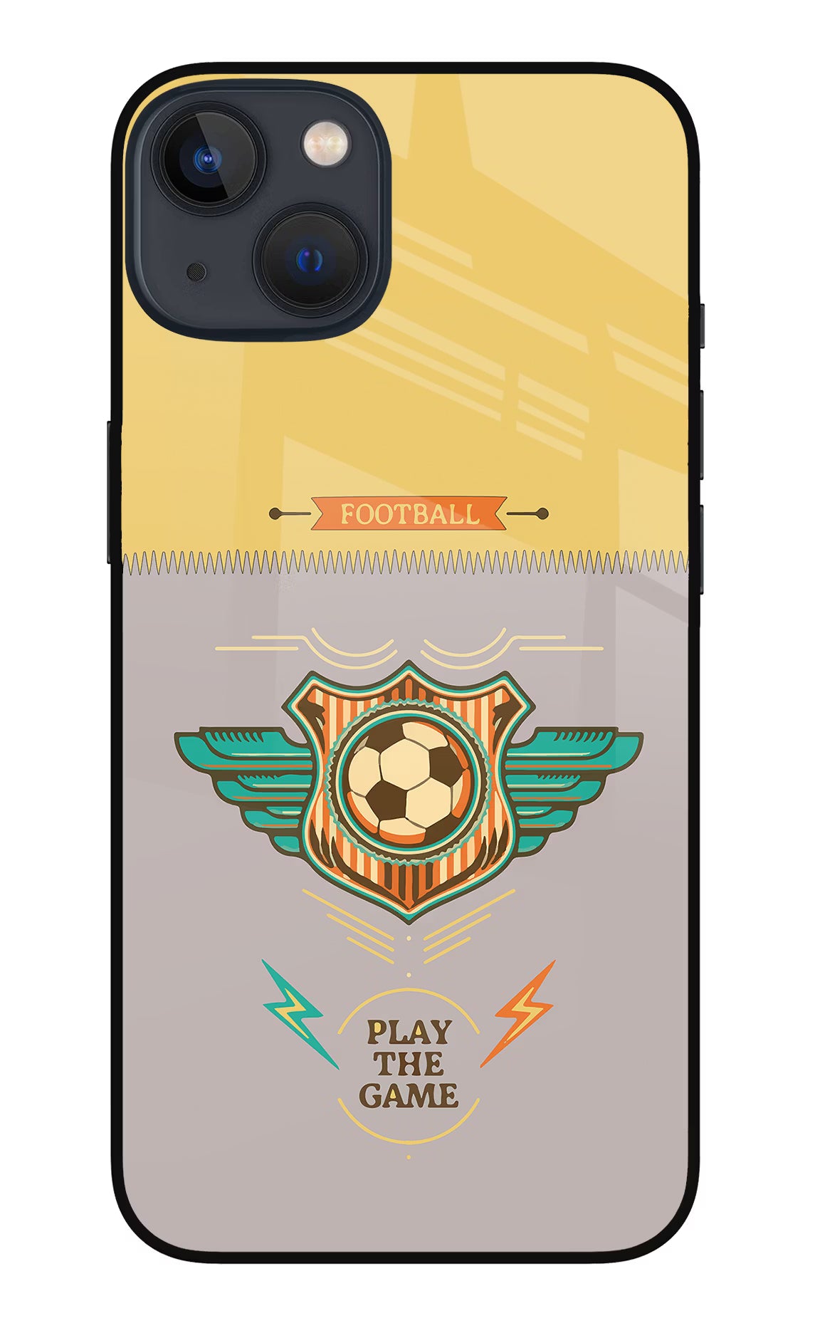 Football iPhone 13 Glass Case Back Cover by Casekaro