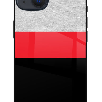 Tri Color Pattern iPhone 13 Glass Case Back Cover by Casekaro