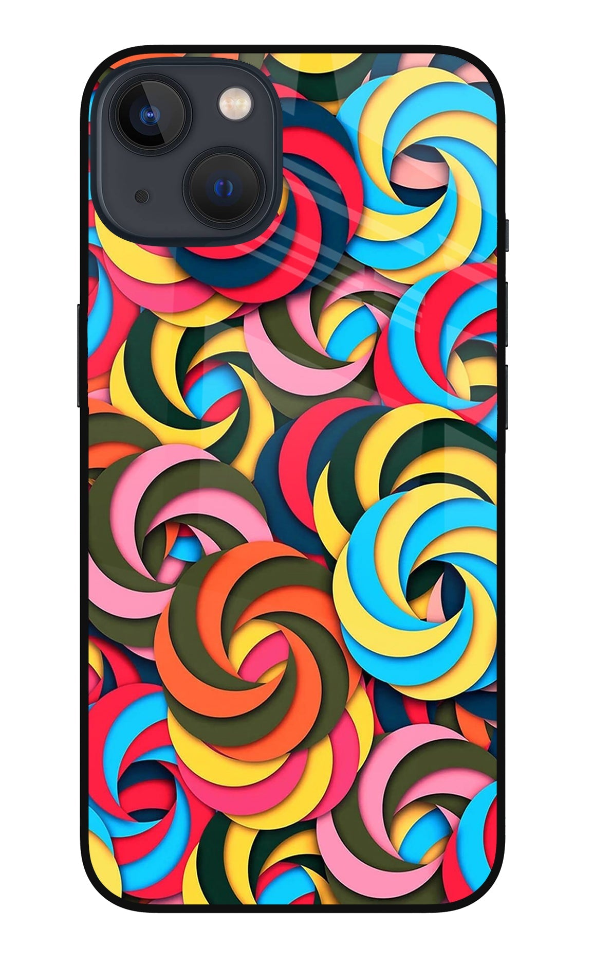 Spiral Pattern iPhone 13 Glass Case