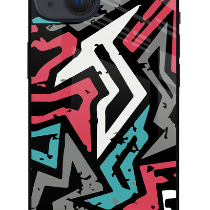 Geometric Graffiti iPhone 13 Glass Case