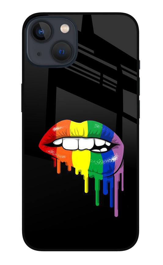 Lips Biting iPhone 13 Glass Case