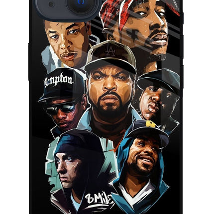 Rappers iPhone 13 Glass Case Back Cover by Casekaro