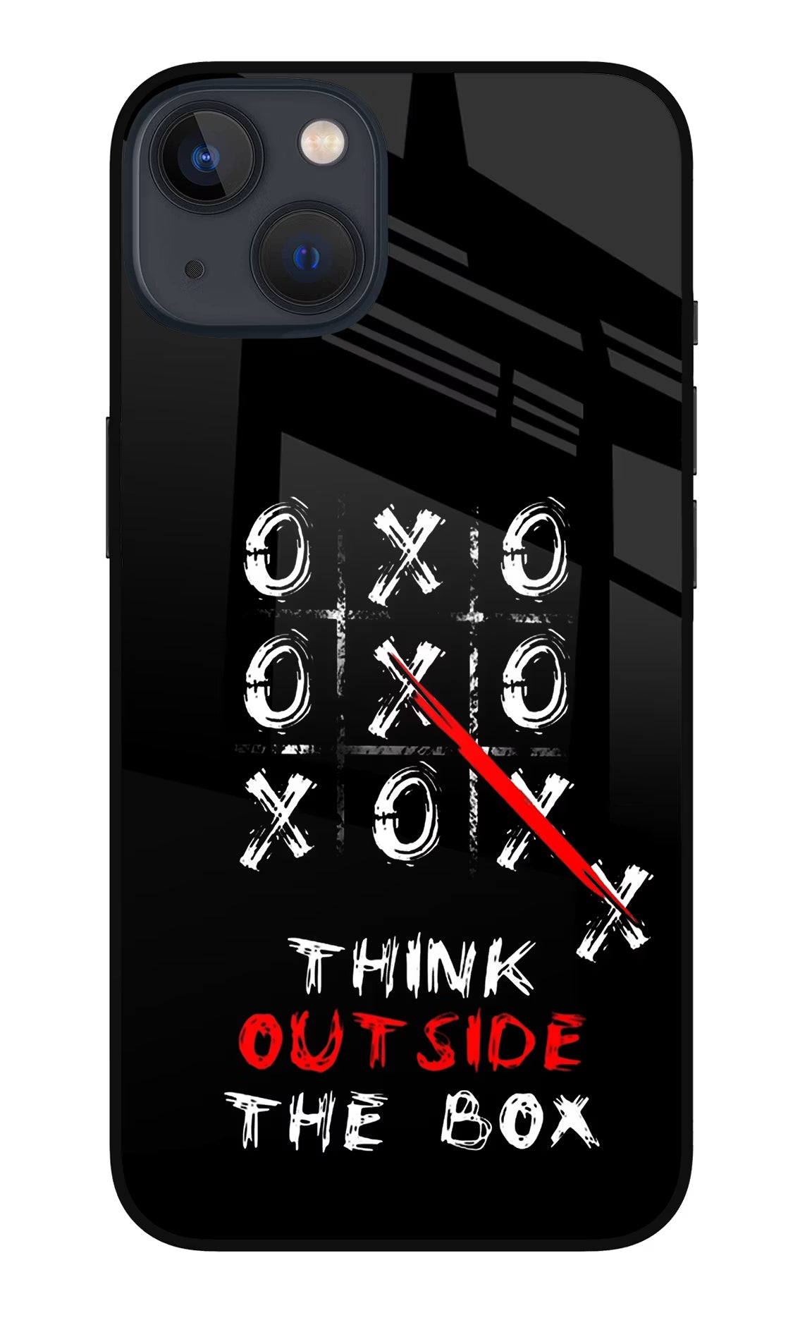 Think out of the BOX iPhone 13 Glass Case Back Cover by Casekaro