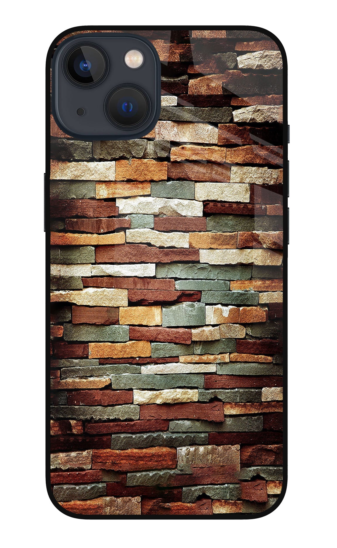 Bricks Pattern iPhone 13 Glass Case