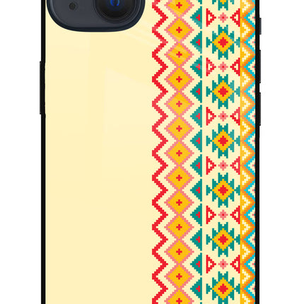 Ethnic Seamless iPhone 13 Glass Case Back Cover by Casekaro