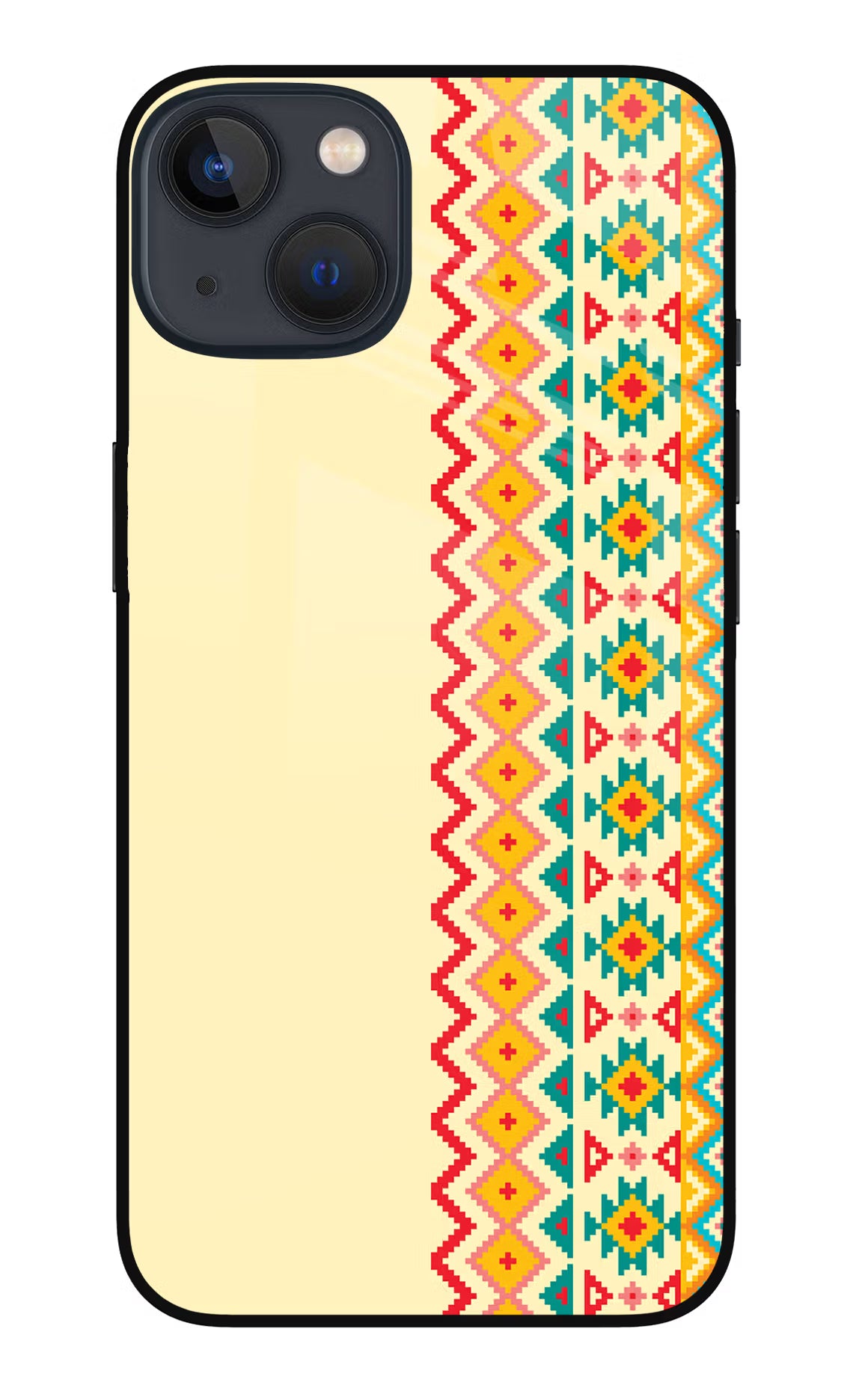 Ethnic Seamless iPhone 13 Glass Case Back Cover by Casekaro