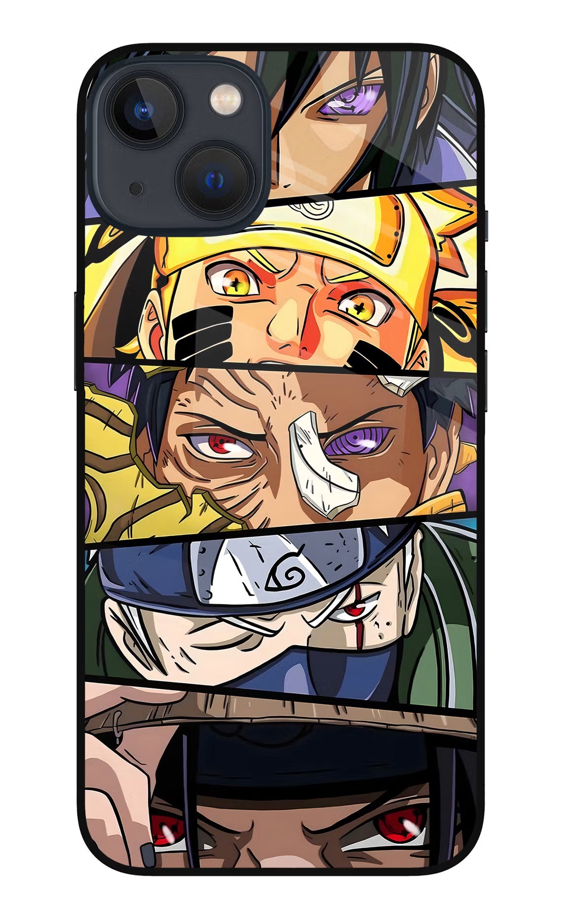 Naruto Character iPhone 13 Glass Case Back Cover by Casekaro