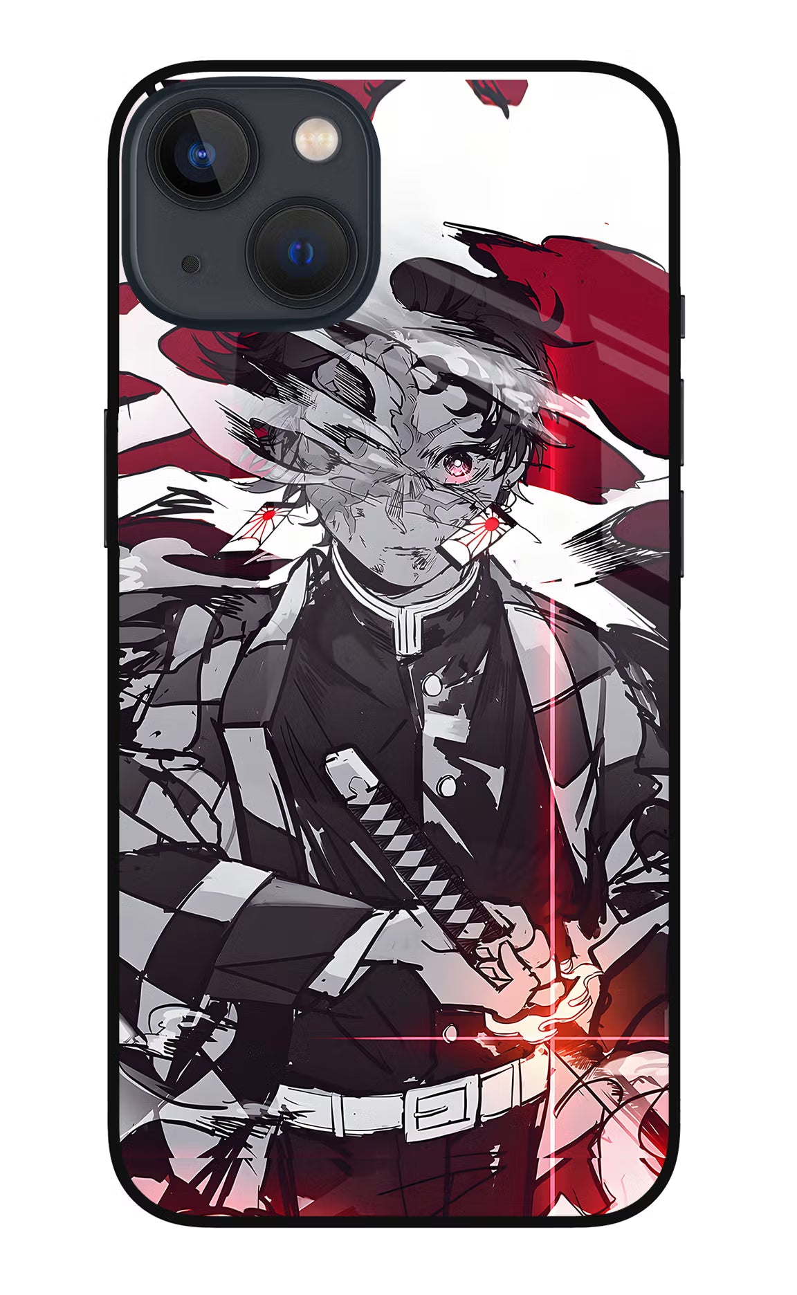 Demon Slayer iPhone 13 Glass Case Back Cover by Casekaro