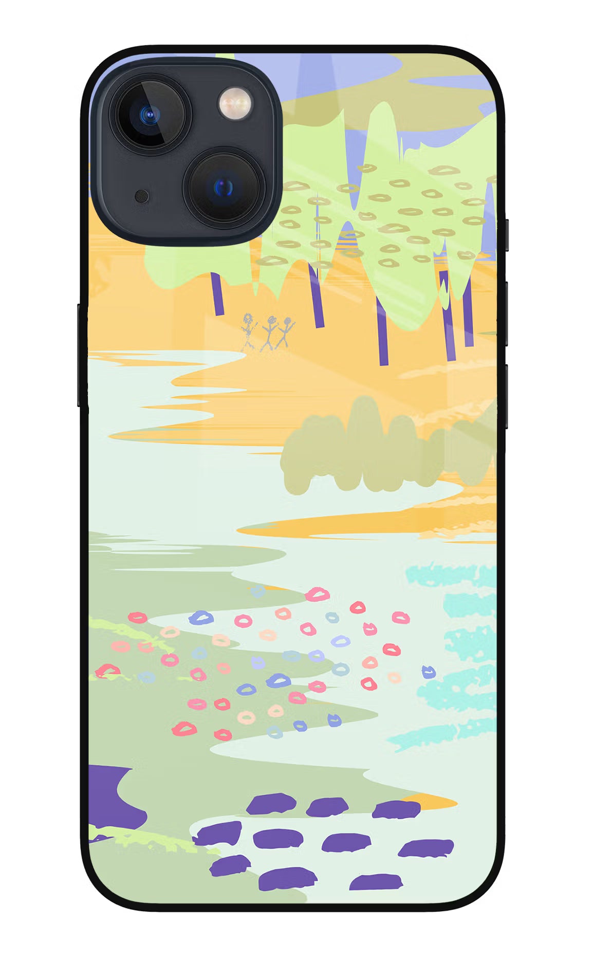 Scenery iPhone 13 Glass Case Back Cover by Casekaro