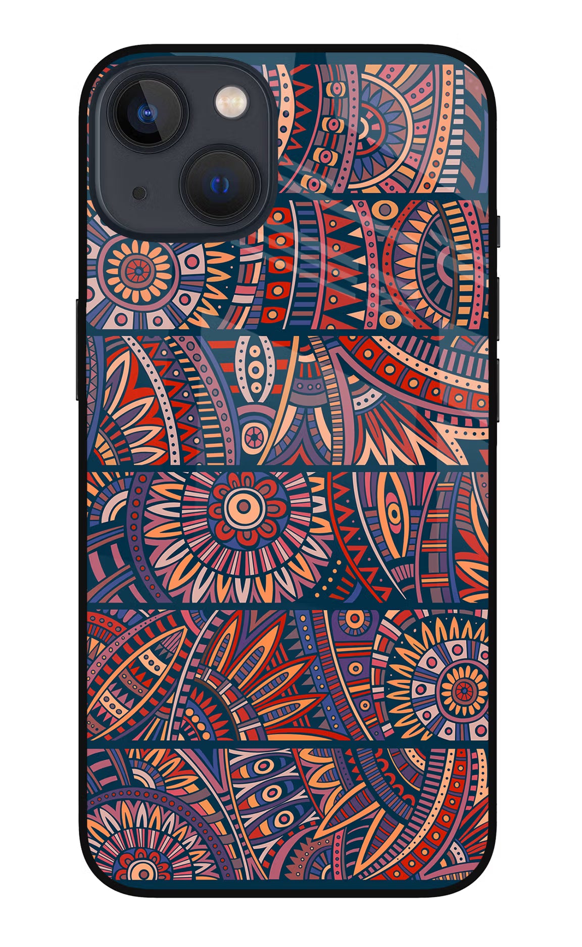 African Culture Design iPhone 13 Glass Case Back Cover by Casekaro