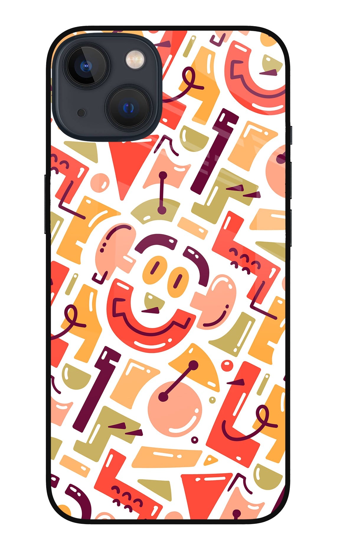 Doodle Pattern iPhone 13 Back Cover