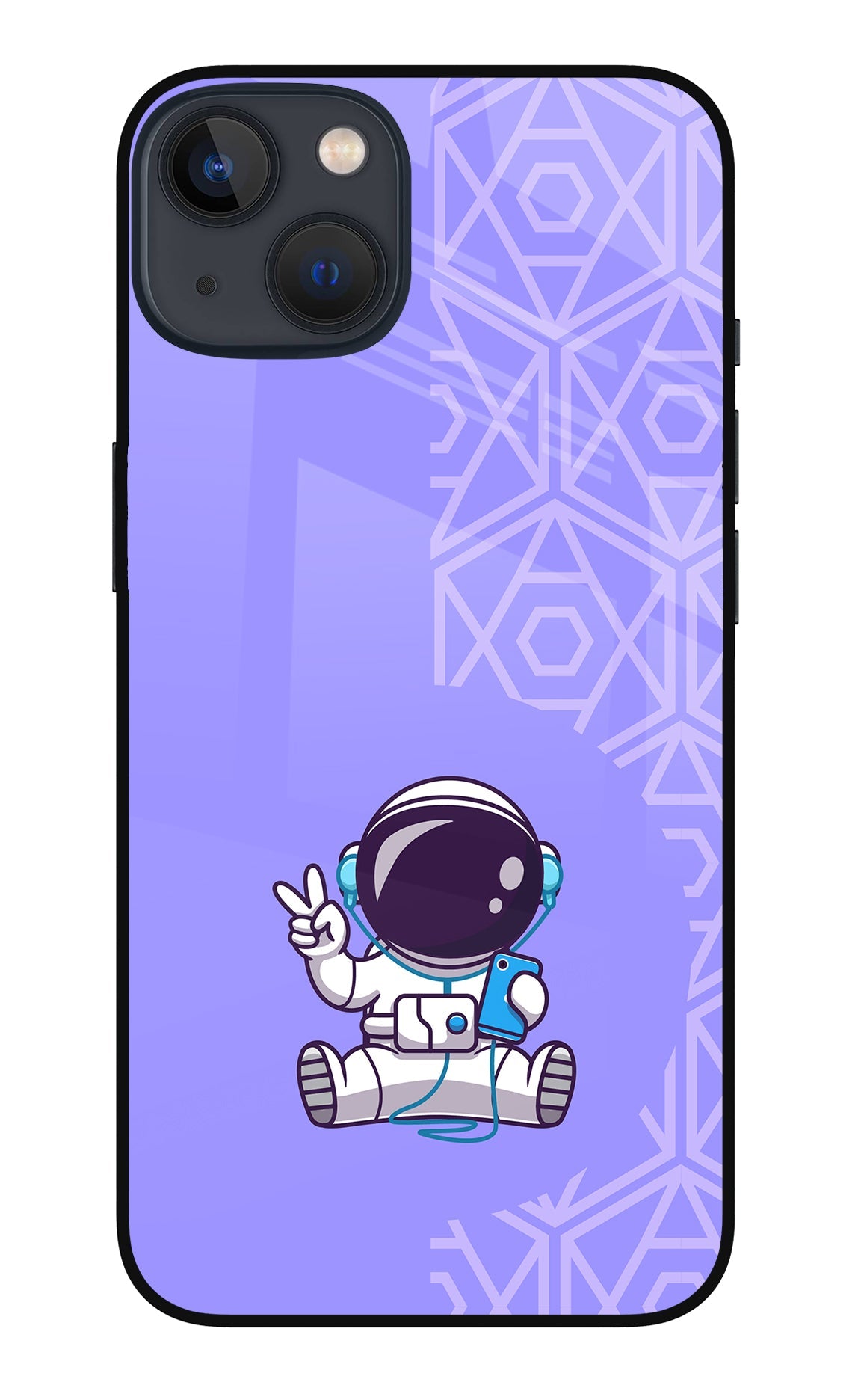 Cute Astronaut Chilling iPhone 13 Glass Case