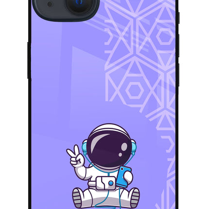 Cute Astronaut Chilling iPhone 13 Glass Case