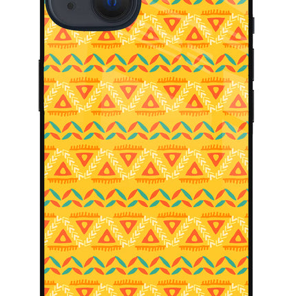 Tribal Pattern iPhone 13 Glass Case Back Cover by Casekaro