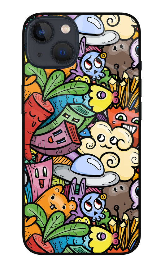 Veggie Doodle iPhone 13 Glass Case