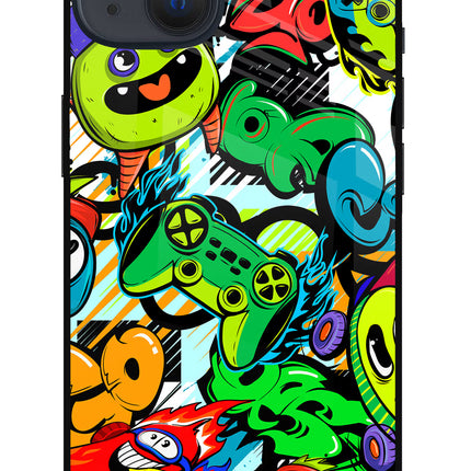Game Doodle iPhone 13 Glass Case