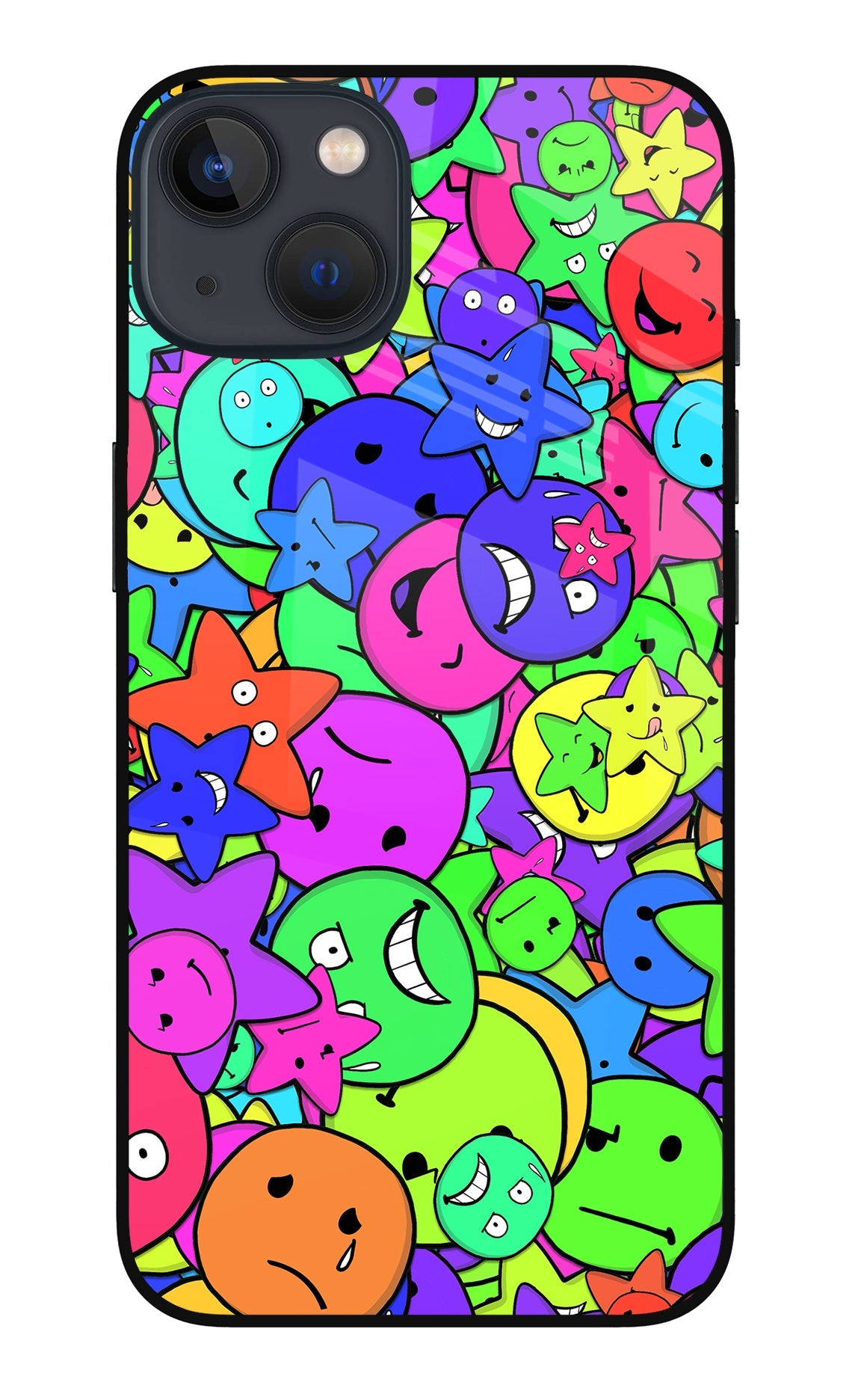 Fun Doodle iPhone 13 Glass Case