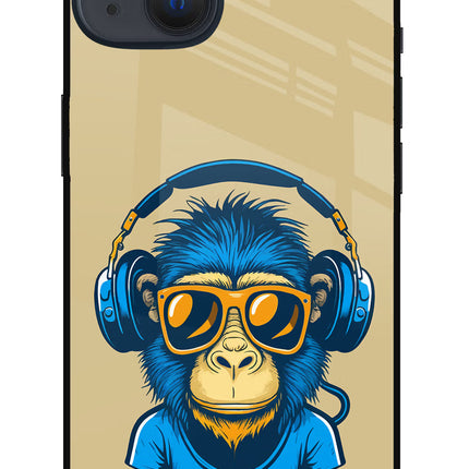 Monkey Headphone iPhone 13 Glass Case