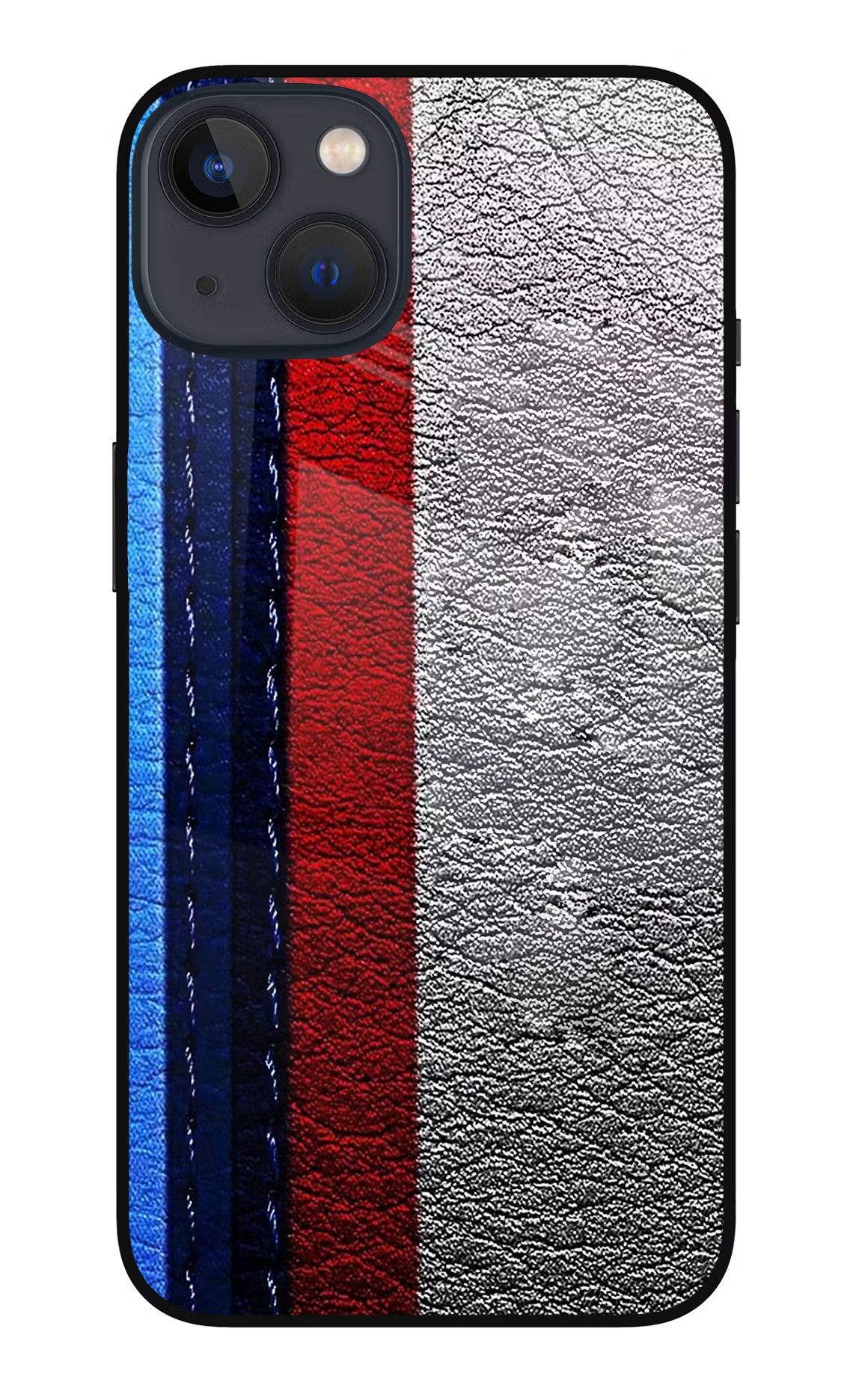 BMW Stripes iPhone 13 Glass Case Back Cover by Casekaro