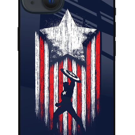Captain America Marvel Art iPhone 13 Glass Case