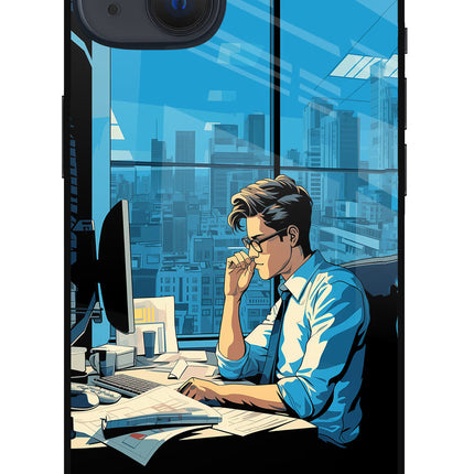 Focused Hustler (AI Generated) iPhone 13 Glass Case