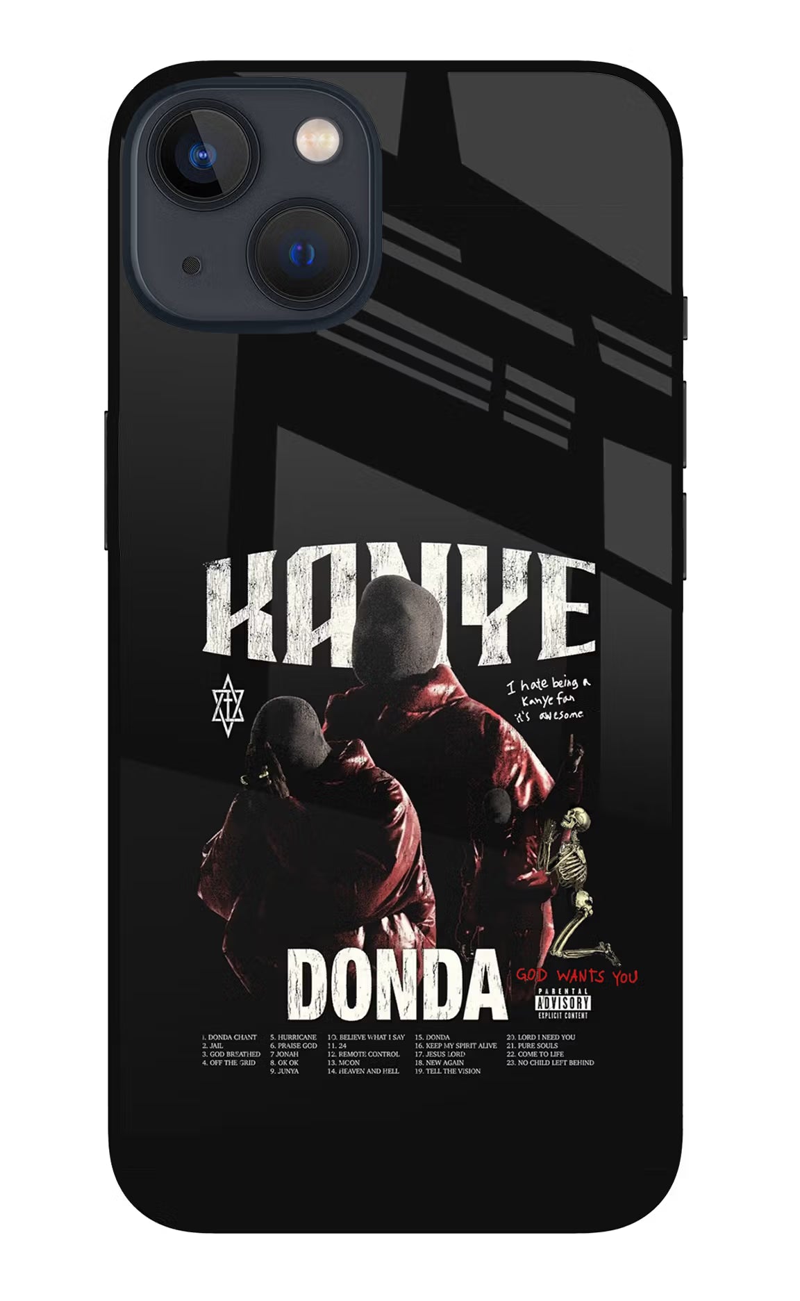 Donda Kanye West iPhone 13 Glass Case Back Cover by Casekaro