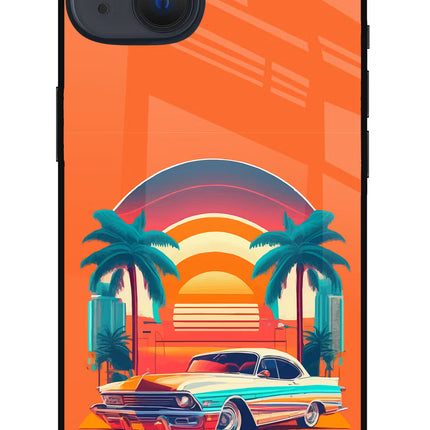 Palm Drive 80s iPhone 13 Glass Case