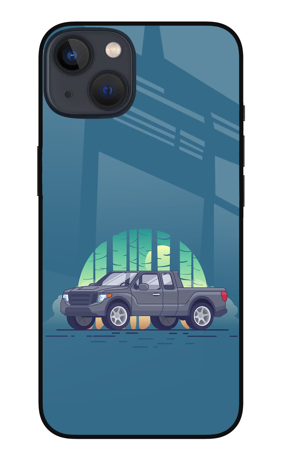 Retro Garage Vibe iPhone 13 Glass Case Back Cover by Casekaro