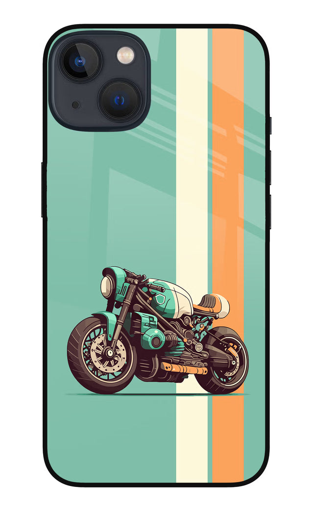 Striped Moto Drift iPhone 13 Glass Case