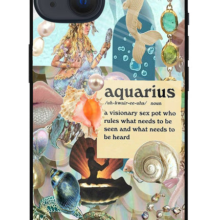 Aquarius Zodiac iPhone 13 Glass Case