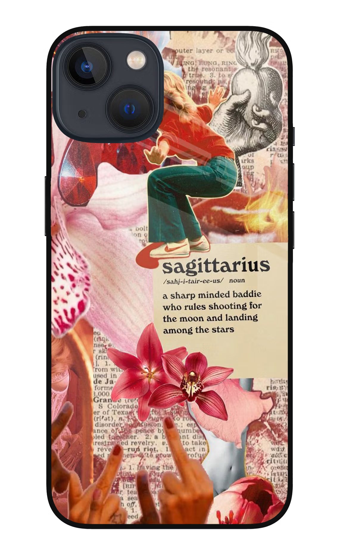 Sagittarius Zodiac iPhone 13 Glass Case Back Cover by Casekaro