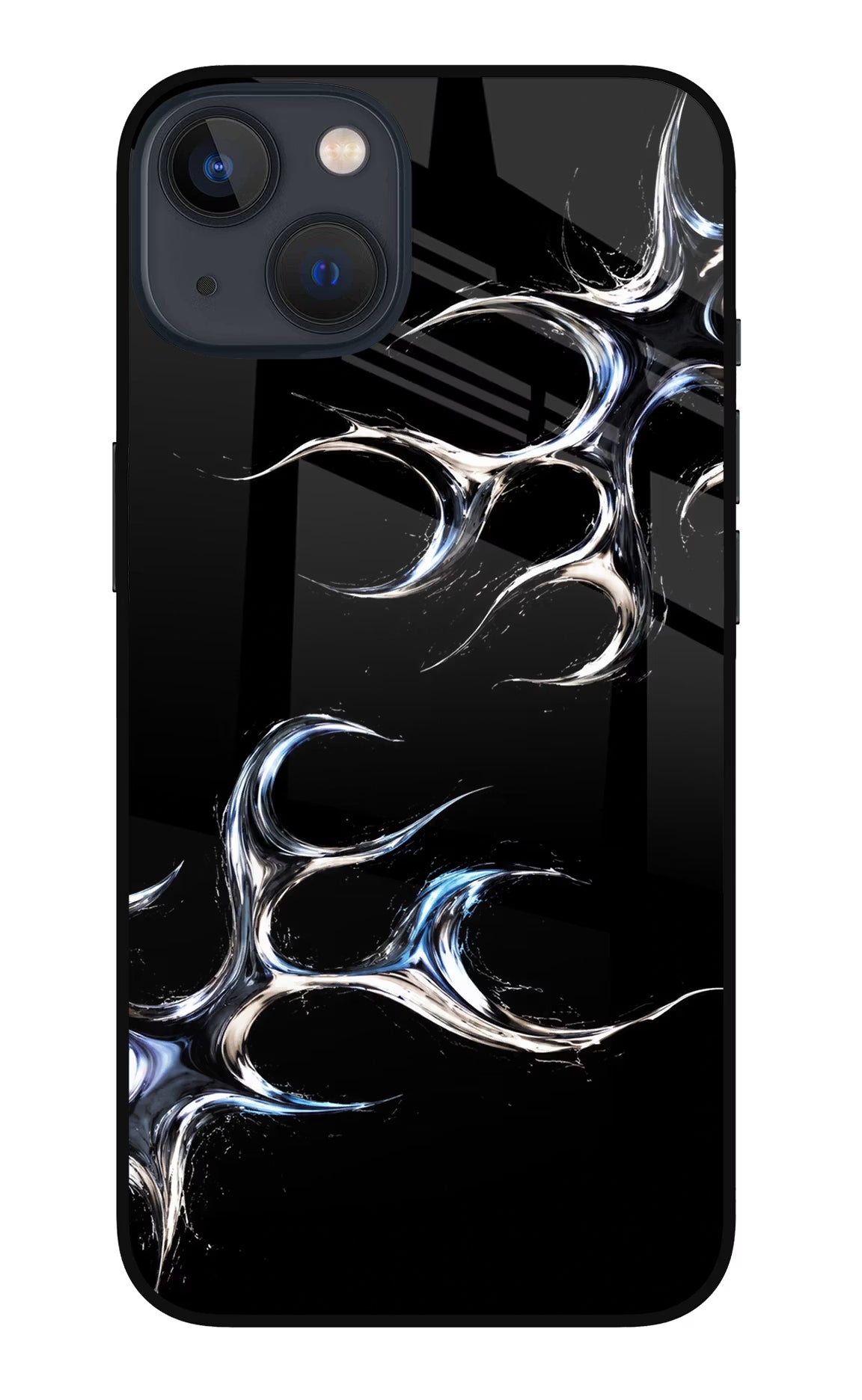 Chrome Tribal iPhone 13 Glass Case Back Cover by Casekaro