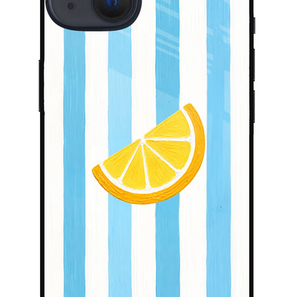 Summer Lemon iPhone 13 Glass Case Back Cover by Casekaro