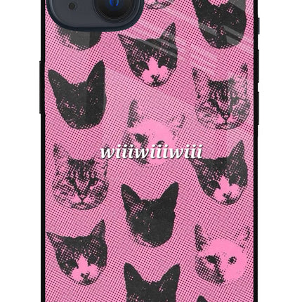 Pink Cats iPhone 13 Glass Case